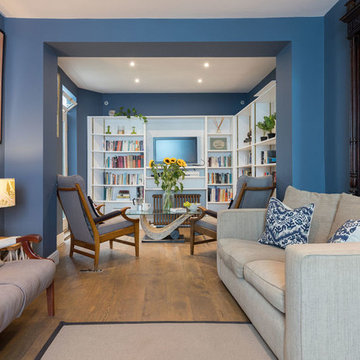 Welcoming blue living room, Kemptown, Brighton