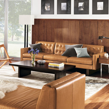 Wells Leather Sofa Room by R&B