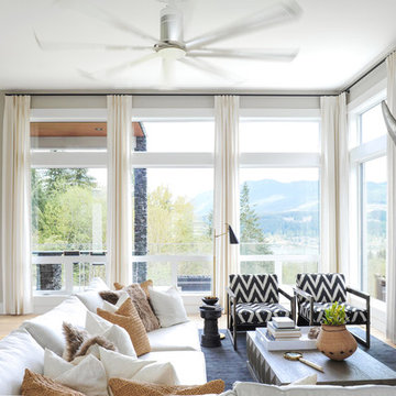 West Coast Modern Custom Home - Living Room