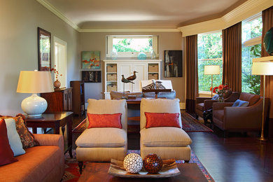 Inspiration for a timeless living room remodel in Portland