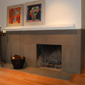 West Vancouver House: Fireplace