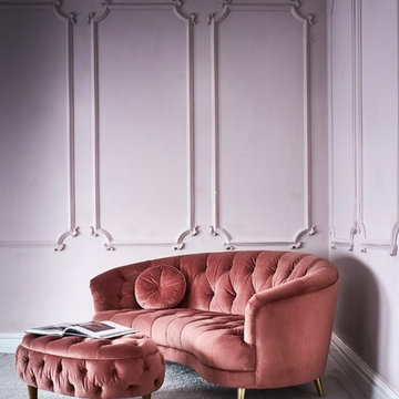 What the Butler Saw | Camille Pink Velvet Sofa Range