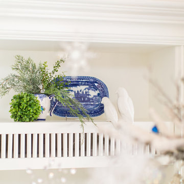 White and Blue Christmas Decorations