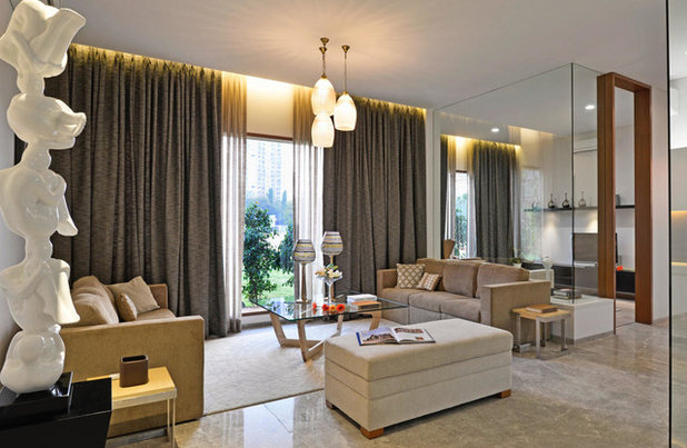 Modern Living Room by KRISHNAN+PARVEZ+architects