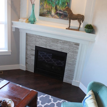 White Corner Fireplace