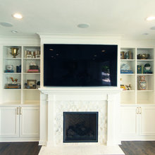 Marble/stone fireplaces w/ tv