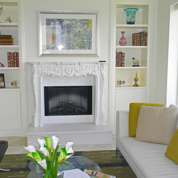 White French Marble Fireplace