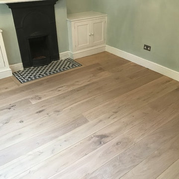 White washed oak floors