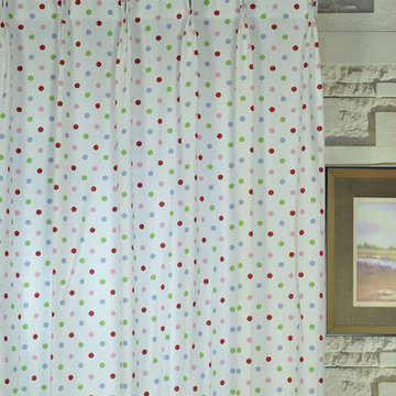 Whitehaven Kids House Polka Dot Double Pinch Pleat Print Cotton Curtain Heading