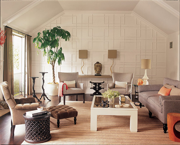 Transitional Living Room by Burnham Design
