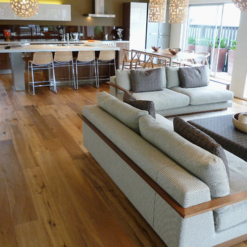 Wide-Plank Wood Floors in Living Rooms