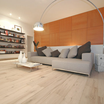 Wide-Plank Wood Floors in Living Rooms