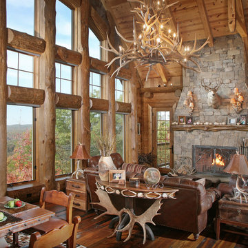Wild Turkey Lodge great room, entry hall