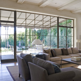 Living room - huge transitional living room idea in Los Angeles