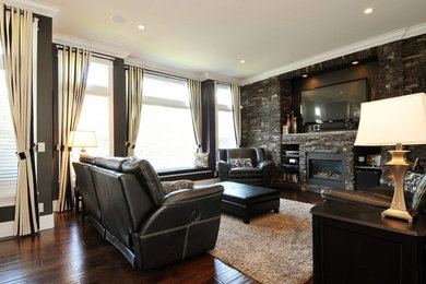 Living room - modern living room idea in Vancouver