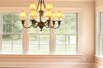Design ideas for a medium sized formal enclosed living room in Cincinnati with beige walls.