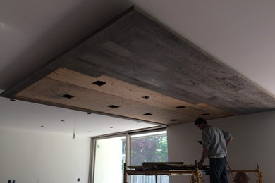 Wood ceiling accent