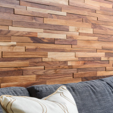 Wood Mosaic Wall Feature