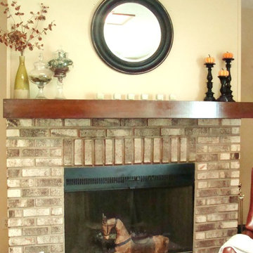 Wood Paneling Fireplace Makeover