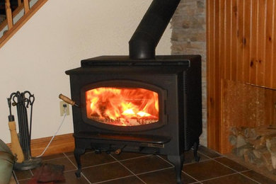 Wood stove installation