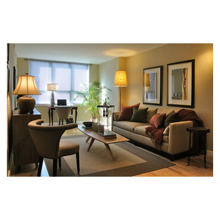Menlo Park Living Room with heirloom Louis Vuitton trunks