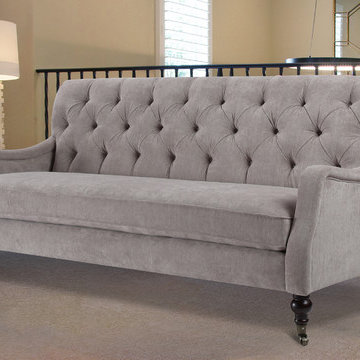 Xander Tufted Sofa Metal Casters