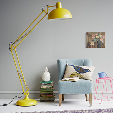 Yellow Angle Poise Floor Lamp