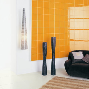 Yellow Tiled Feature Wall