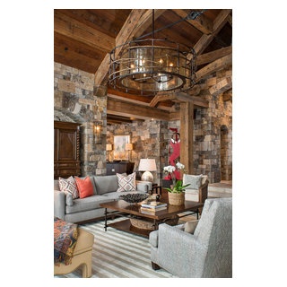 Yellowstone Club Residence - Rustic - Living Room - Other - by Tate  Interiors