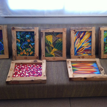 Ziz "Tolp" - Hand made, Olive Oil Frames, Parchment Paper, Caligraphy, Glass.