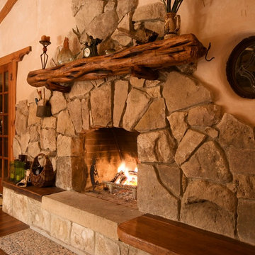 Zuker Cob House Fireplace