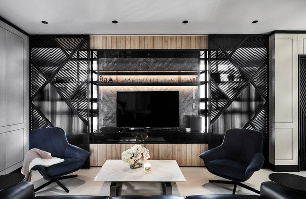 Modern Living Room by akiHAUS Design Studio