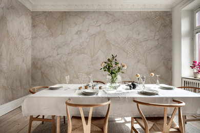 Minimalist dining room photo in Gothenburg