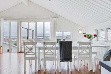 Example of a beach style dining room design in Gothenburg