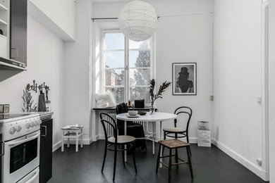 This is an example of a scandinavian dining room in Stockholm.