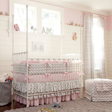 A Baby Girl's Nursery - Chevrons and Dots