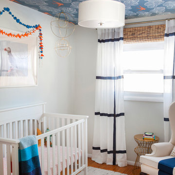 A Daydream Ceiling Blue & Orange Nursery