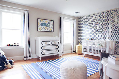 Inspiration for a modern nursery remodel in Orange County