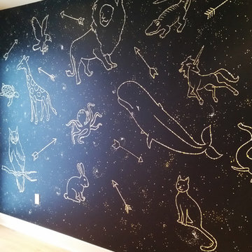 Animal Constellation Nursery Mural