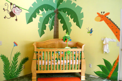 シアトルにある広いコンテンポラリースタイルのおしゃれな赤ちゃん部屋の写真