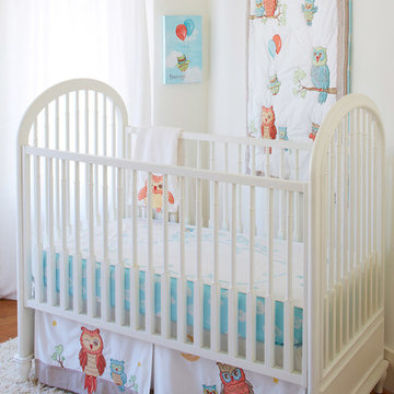 Baby Owls Natural bedding and decor