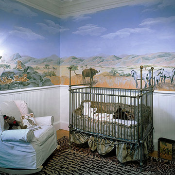Baby's Nursery Mural Painting of African Savanah