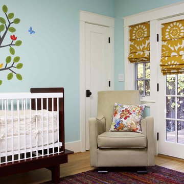 Bay Area green building and design: nursery non-VOC paint, mural, eco furniture