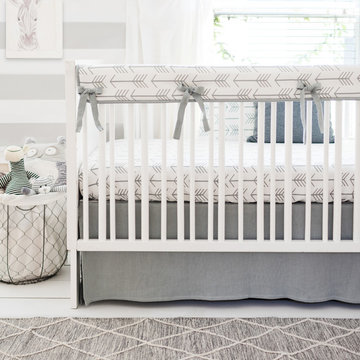 Be Brave in Gray Crib Collection