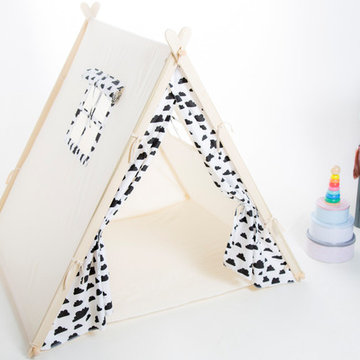 Black clouds teepee tent for children by Cuddlesome