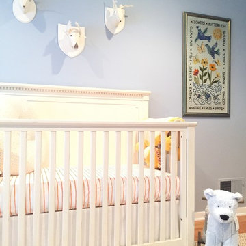 Blue & Orange Woodland Nursery Menagerie