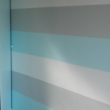 Blue Striped Wall