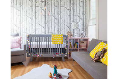 Inspiration for a small contemporary nursery remodel in San Francisco