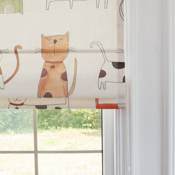 Cats Love Roman Shades, Roman blinds, window treatments