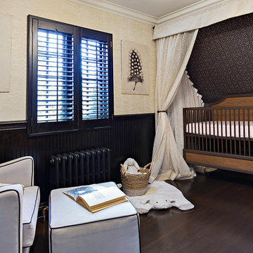 Contemporary Nursery with Stars and Feathers